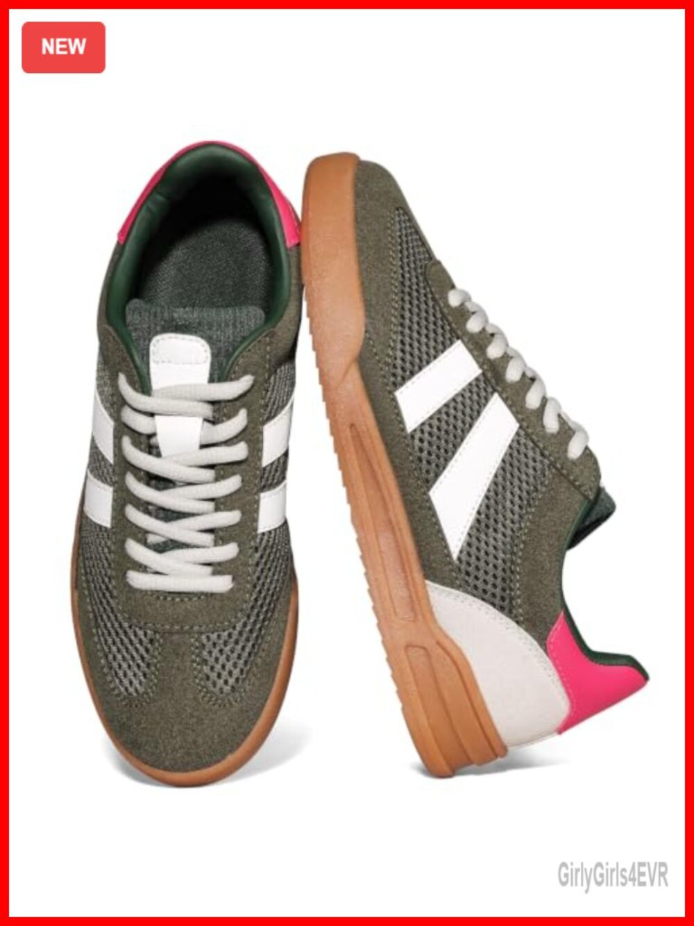 Women's Fashion Sneakers Breathable Mesh Lace-up Lightweight Casual Shoes